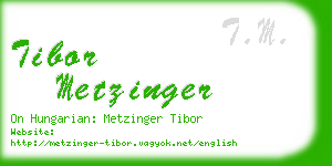 tibor metzinger business card